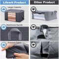 Wholesale Large Capacity Quilt Storage Bag Clear Window Folding Bag Clothes Blanket Bedding Storage Organizer Under Bed Storage Bag